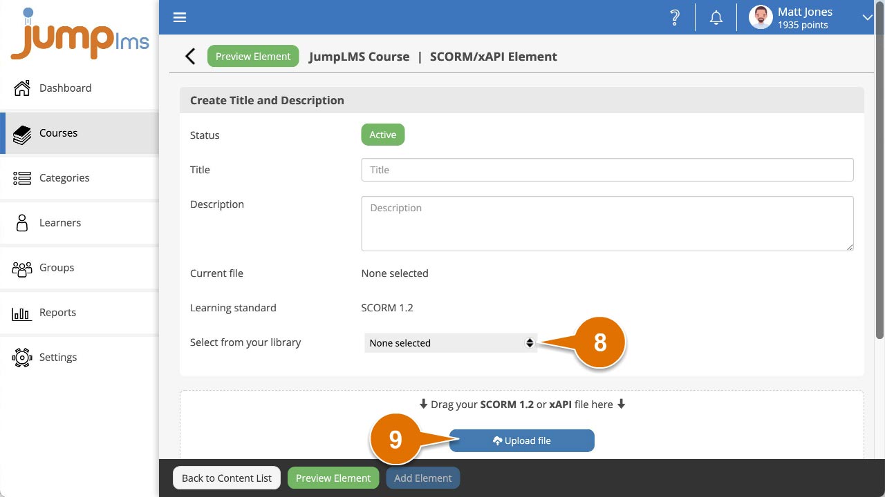 Import SCORM