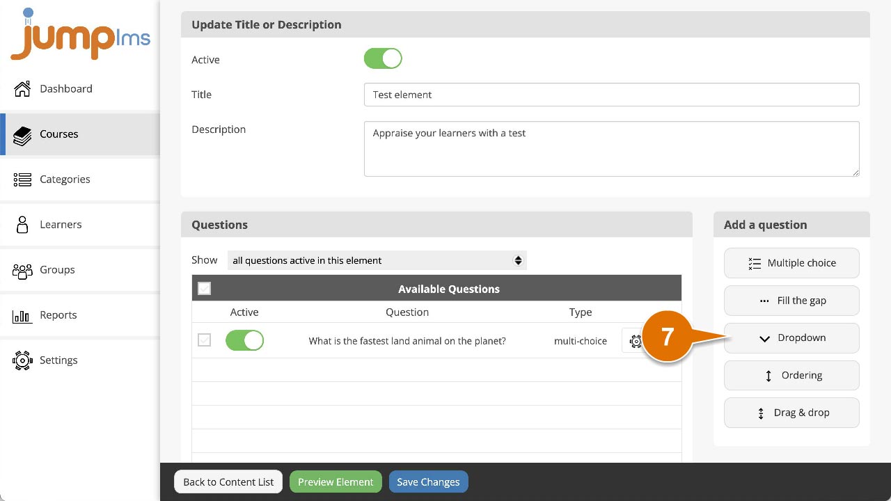 Click question type