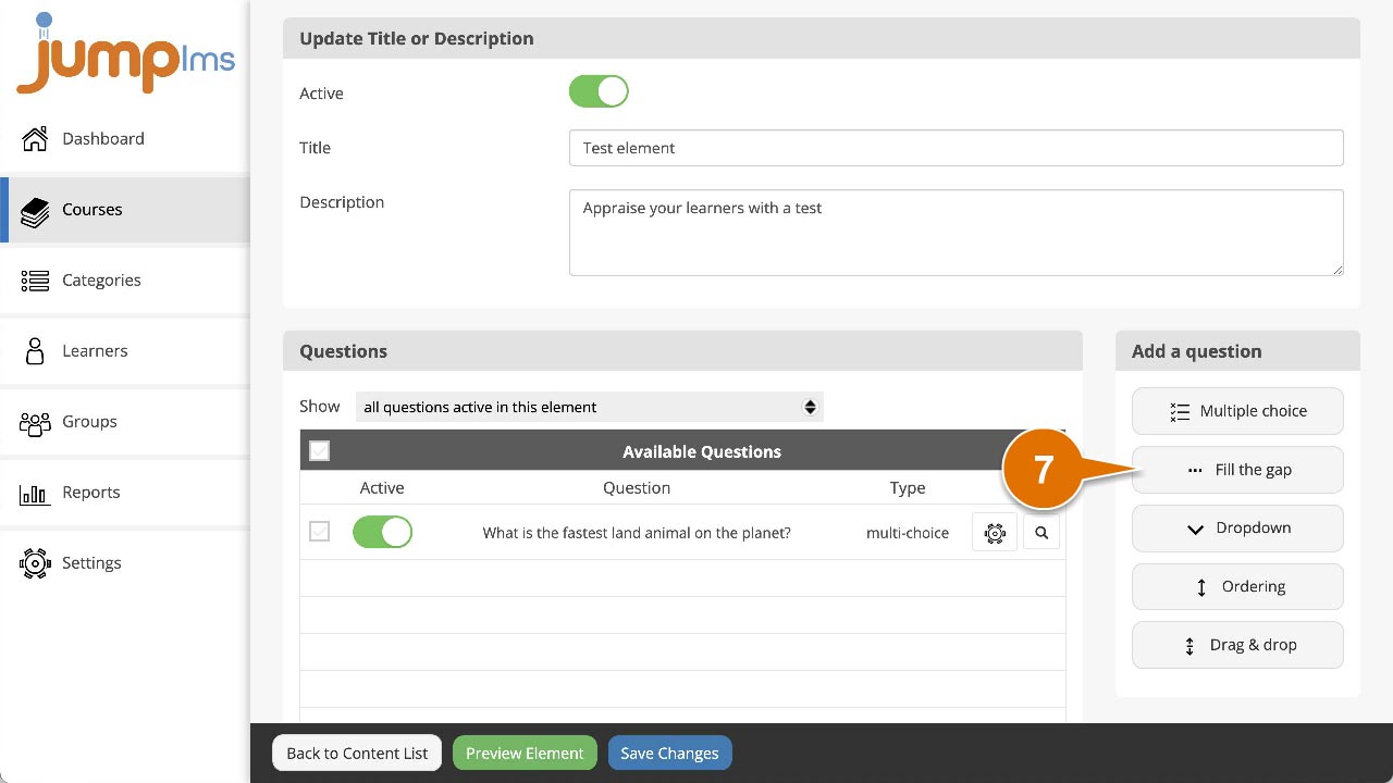 Click question type