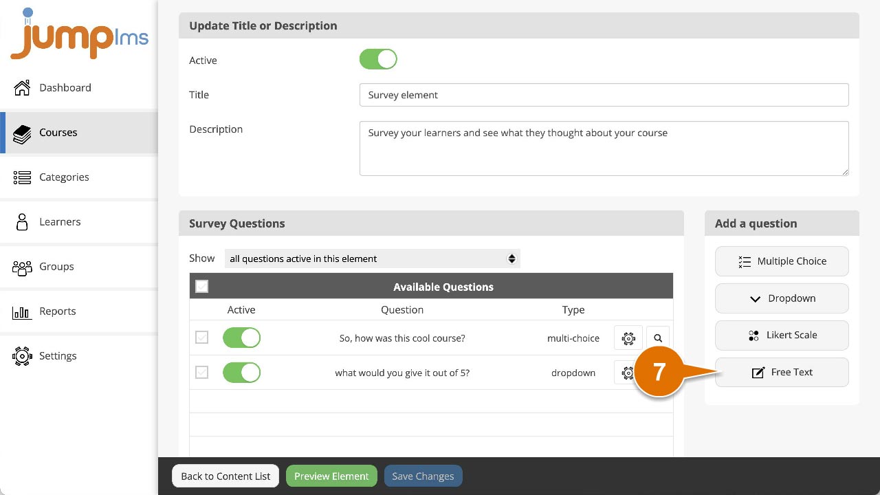 Click question type