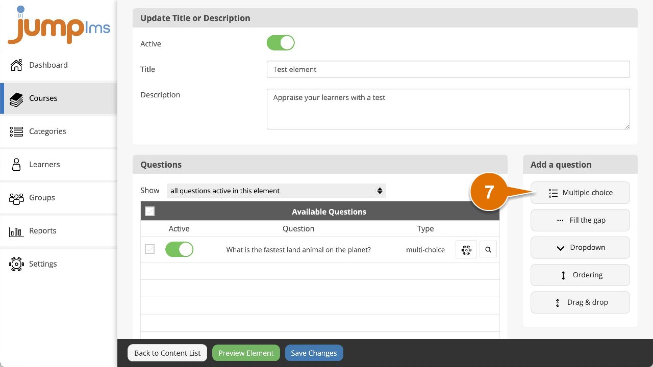 Click question type